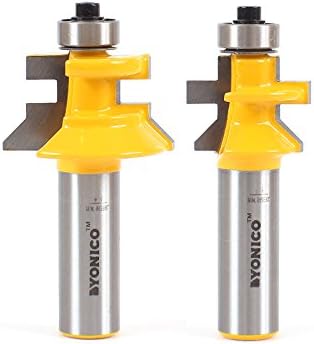 YONICO Router Bits Set Tongue and Groove Flooring 2 Bit Flooring 1/2-Inch Shank 15229