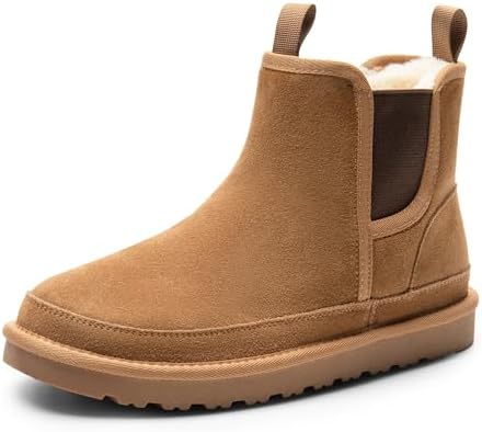 Bruno Marc Men's FuzzyGo Winter Chelsea Boots