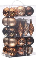 Valery Madelyn Christmas Tree Decorations Set, 40ct Bronze Copper and Gold Shatterproof Christmas Ball Ornaments Bulk, Luxury Hanging Ornaments for Xmas Holiday Party Decor