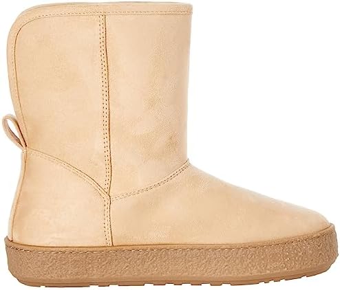 Amazon Essentials Women's Faux Fur Lined Shearling Boots, Pull-On Design