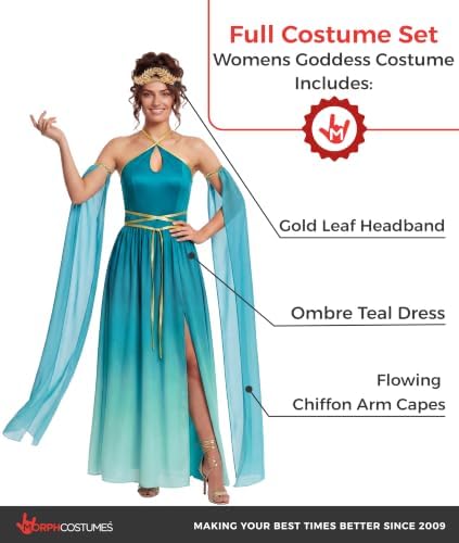 Morph Greek Goddess Costume Women, Toga Dress, Halloween Costume For Women