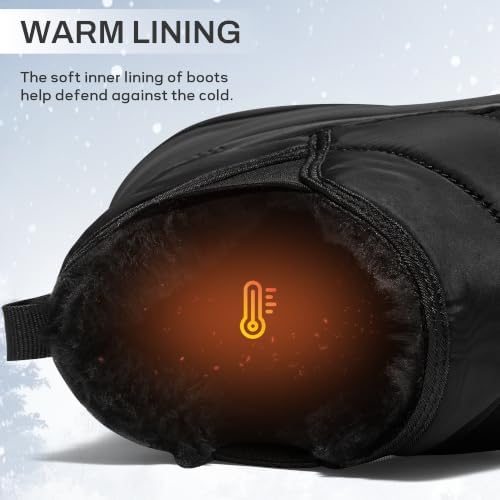 Coostar Snow Boots for Men Waterproof Winter Boots with Arch Support Lightweight Outdoor Casual Boot