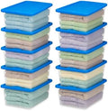 HOMZ Snaplock, Small Clear Plastic Storage Organizer Bins w/Lids, 10 Pack