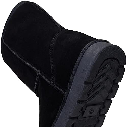 Jousen Men's Winter Boots Fur Lined Suede Snow Boots