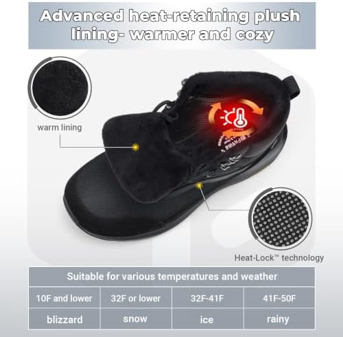 FitVille Men's Winter Boots,Extra Wide Width Thick Fur Lined Snow Boots