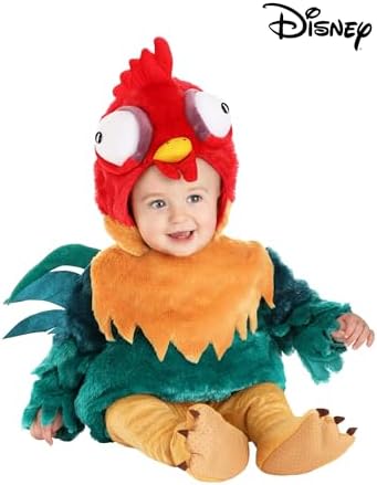 Disney Infant Moana Hei Hei Rooster Halloween Costume | Baby Rooster Costume with Bubble Tunic, Leggings, and Booties