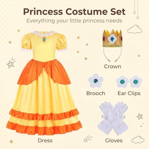 Girls Galaxy Princess Costume Kids Teal Maxi Dress with Accessories Set