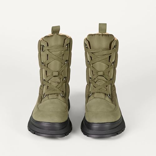Amazon Essentials Women's Lace Up Puffer Snow Boots with Chunky Heel