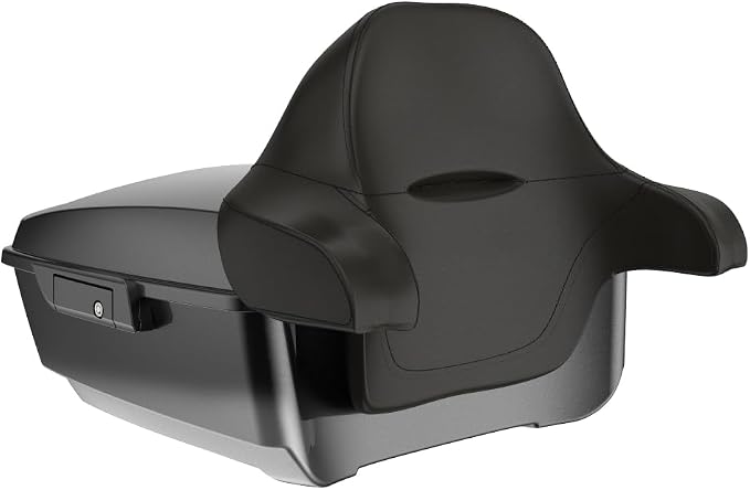 Advanblack 2025 RG Tour Trunk Pack Raven Fade King Tour Trunk Pack+Wrap-Around Backrest Pad Fits For Harley Touring CVO Road King Street Glide Electra Glide Ultra Limited 1997-2025
