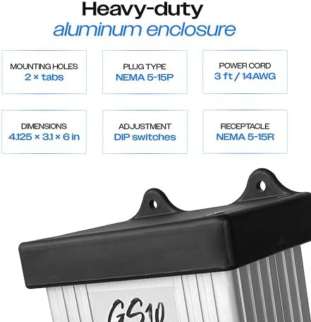 Torque Tamer GS10 Soft Starter Fully Automatic Heavy Duty Universal for Power tools Miter Saw Table Saw Grinder Router Planer etc. (120V, 15A max.)