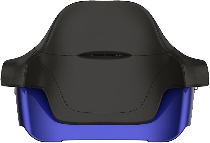 Advanblack Road Glide Tour Trunk Pack Zephyr Blue King Tour Trunk Pack Luggage +Wrap-Around Backrest Pad for '97-'25 Harley Touring Road King Street Glide Electra Glide CVO models