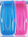 Snow Sled for Kids and Adult, Toboggan Sled with Plastic Cold-Resistant 35"