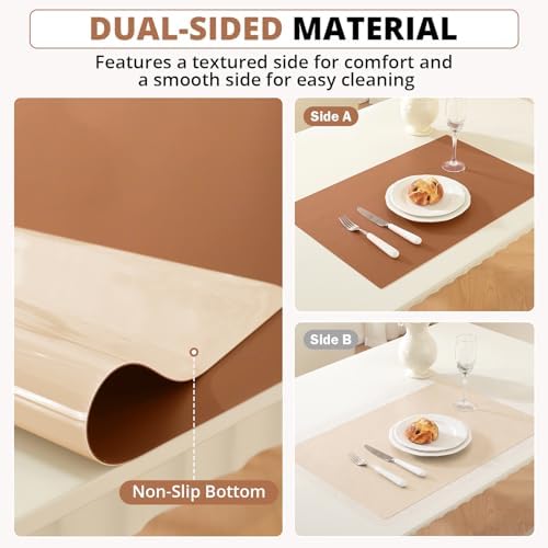 OstepDecor 24 x 36 in Brown Table Protector 1.5mm Thick Plastic Table Cover