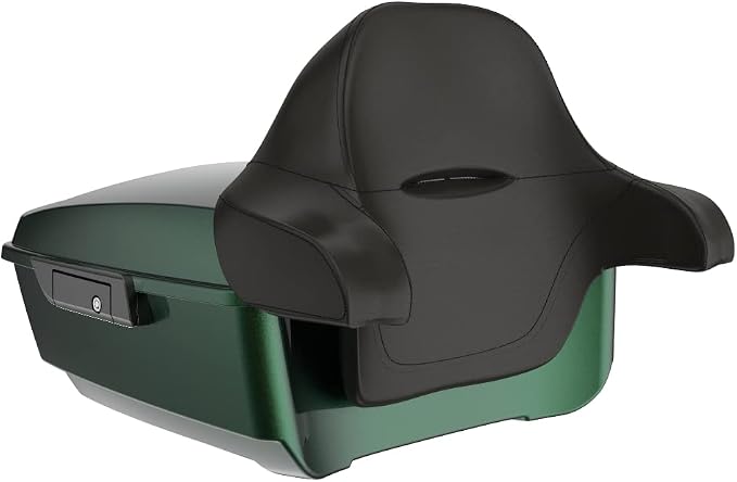 Advanblack Road Glide Tour Trunk Pack Hard Candy Chameleon King Tour Trunk Pack Luggage +Wrap-Around Backrest Pad for '97-'25 Harley Touring Road King Street Glide Electra Glide CVO models