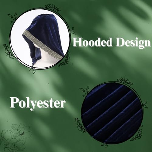 Colorful House Women Hooded Medieval Renaissance Dress Halloween for Adult