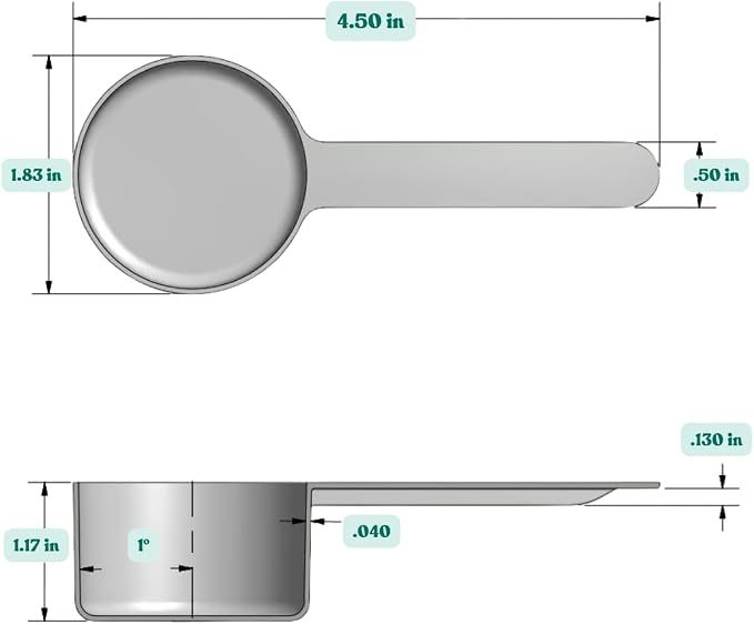 3 Tablespoon (1.5 Oz. | 43 mL) Long Handle Plastic Measuring Scoop for Coffee, Protein Powder, Pet Food, Spices, Grains, Dry Goods – Food-Grade BPA-Free (Pack of 100)