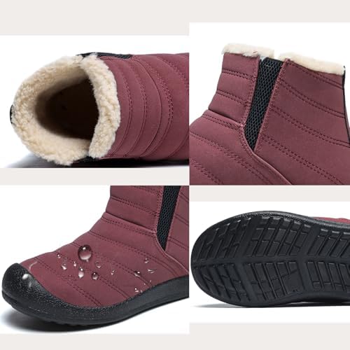 Women's Waterproof Winter Snow Boots Warm Insulation Outdoor Cold Weather Boot for Women Lightweight Fur Lined Non Slip
