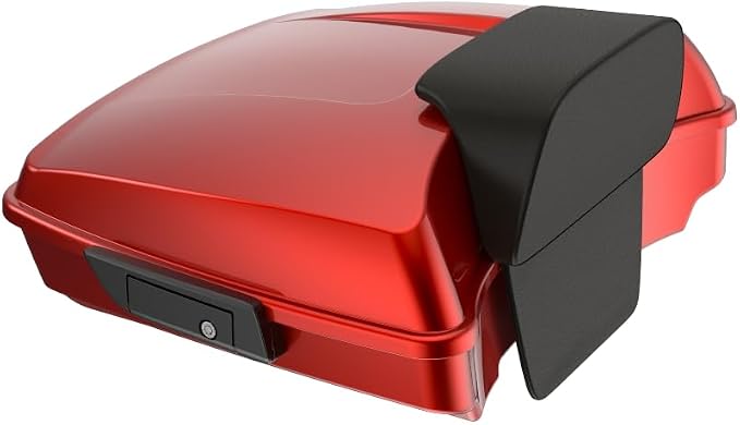 Advanblack Road Glide Tour Trunk Pack Whiskey Fire Razor Tour Trunk Pack Backrest Pad for '97-'25 Harley Touring Road King Street Glide Electra Glide CVO models