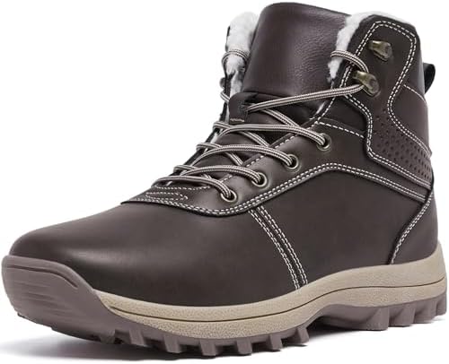 Mens Snow Boots Water Resistant Warm Fur Lined Winter Shoes