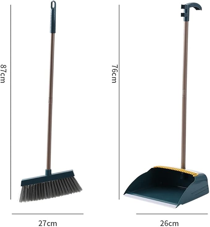 Dust Broom Set Magic Home Cleaning Pan Brush Garbage Scoop and Dustpan Floor Shovel Grabber Wiper Hair Silicone House Sweeper(D)