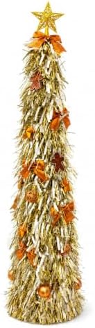Christmas Tree 5FT Artificial Xmas Decor Pop Up with Decoration Silver-Gold