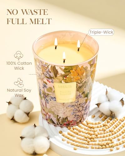 M&SENSE Summer Paradise Soy Candle, 35oz 3-Wick, Tropical Vacation Gift