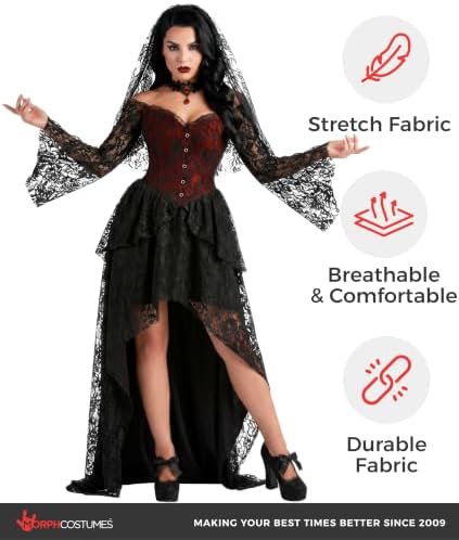 Morph Gothic Vampire Costume Women, Halloween Costumes for Women Adult