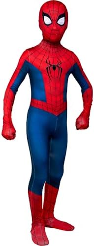 MARVEL Spider-Man Brand New Day Official Youth Zentai Halloween Costume-Deluxe Two-Way Stretch Spandex with Zippers Openings