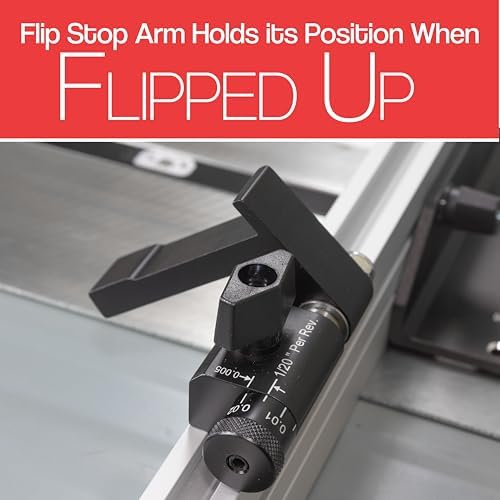 Precision Miter Gauge Micro Adjust Flip Stop Upgrade for the Fulton