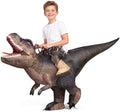 Spooktacular Creations Inflatable Dinosaur Costume Kids, T.rex Blow Up Costumes, Digital Printing Ride-On Dinosaur for Party