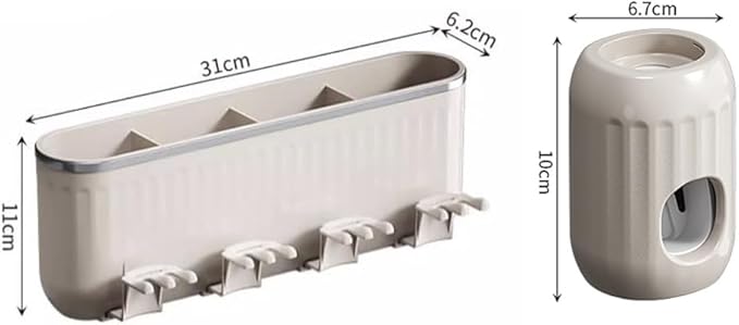 Toothbrush Rack Tooth Cup Toothbrush Rack Toothbrush Rack Mouthwash Cup Wall-Mounted Toothpaste Comb Storage Rack Toothware Wall Hanging Bathroom Toothbrush Holder