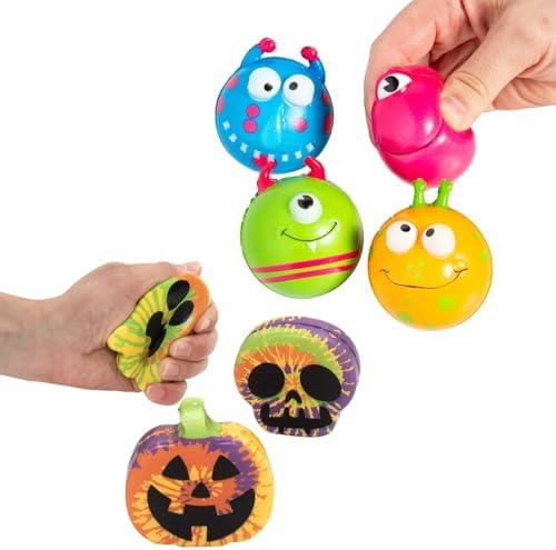 Fun Express Halloween Squishies Stress Balls 24 Pc Halloween Party Favors