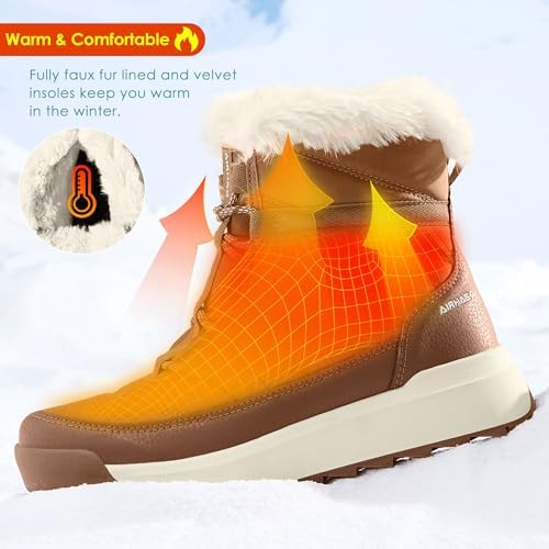 AIRHAS Women's Warm Snow Boots Cold Weather Winter Boots