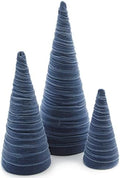 Your Heart's Content Slate Blue Velvet Trees Set of 3 (Slate Blue)