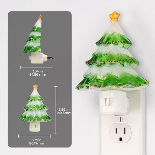 L LOHAS LED Christmas Tree Night Light 3000K Warm White Plug in Night Light