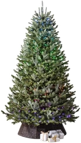 Balsam Hill BH Fraser Fir - Full Christmas Tree with Most Realistic True Needle Foliage, Easy Plug Technology & Multiple Height and Lighting Options, Twinkly, 9ft