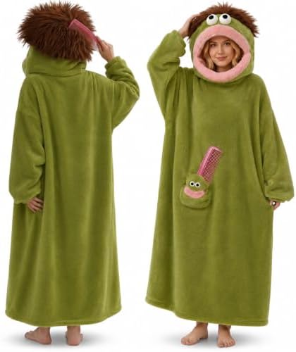 Halloween Adult Big Mouth Monster Onesie, Goofy Coral Fleece Couple Pajamas
