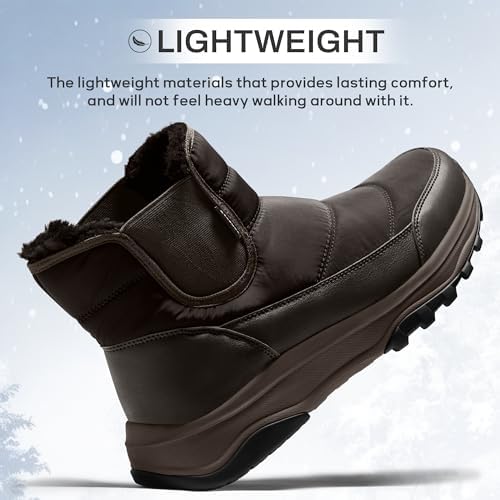 Coostar Snow Boots for Men Waterproof Winter Boots with Arch Support Lightweight Outdoor Casual Boot