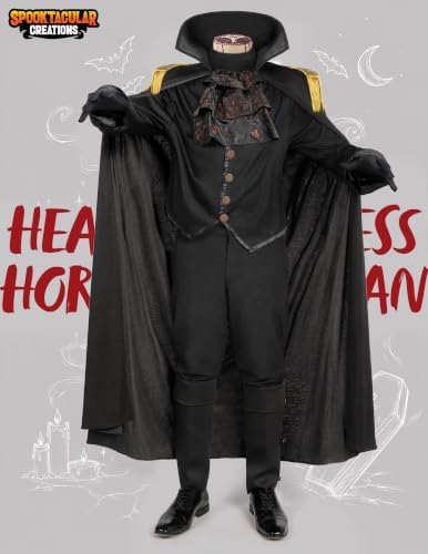 Spooktacular Creations Halloween Headless Horseman Costume, Black Headless Cape, Mens Halloween Costumes for 2026