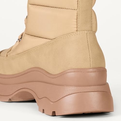 Amazon Essentials Women's Lace Up Puffer Snow Boots with Chunky Heel