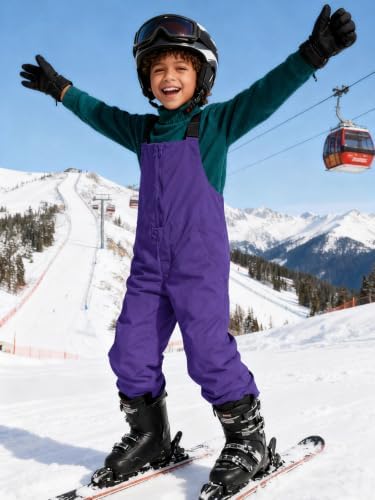 Haloumoning Boys Snow Bibs Kids Ski Pants 5-14 Years