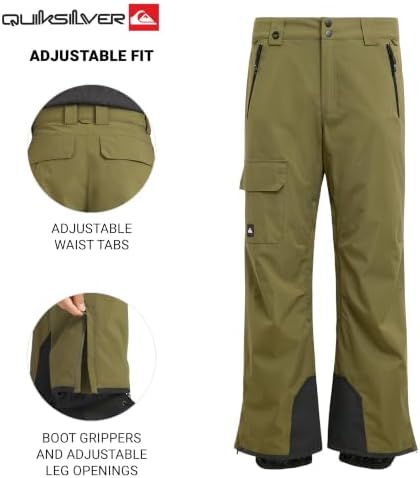 Quiksilver Men's Water Resistant Winter Insulated Snow Pants