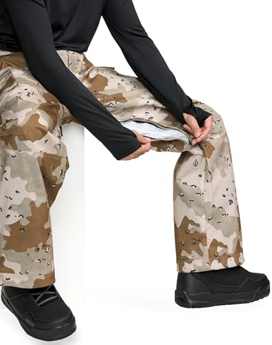 Volcom Men's Nwrk Baggy Snowboard Pant – 10k Waterproof Breathable 2-layer
