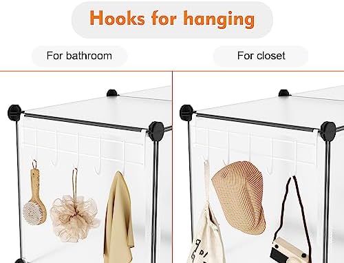 Closet Organizers and Storage, 12 Cube Storage Organizer, Transparent