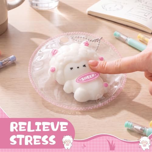 Meooeck 12 Pcs Sheep Fidgets Balls for Adults Mini Sheep Party Favors