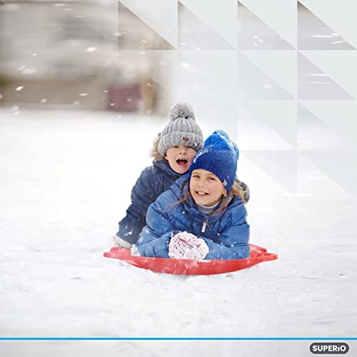 Superio Round Saucer Snow Sleds for Kids and Adult, Spiral Toddler Sled 26" Avalanche Circle Jet Sled for Toddlers Age Plastic Sledding Disc, Winter Snow Toys Fun for Kids and Adults, 2-Pack