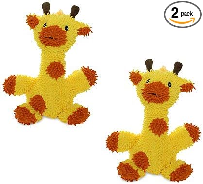 MIGHTY® 2 Pack Microfiber Medium Giraffe Dog Toys | Ultra Durable Plush Toy with Multiple Layers & Reinforced Seams , Washable and Floats , Mighty® Construction