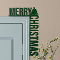 Christmas Door Topper Holiday Home Decor Funny Snowman Santa Claus Top Door Frame Corner Sign Decorations, Windows Walls DIY Craft for Christmas Party Ornament (G)