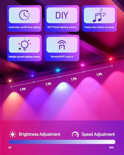 oneup 200FT Permanent Outdoor Lights for House, RGB Smart LED Eave Light IP67 Waterproof, DIY Scene Modes, App Voice Control, DIY Timer, for Christmas Holiday Party Outside Decor