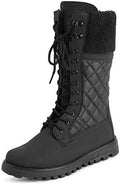 POLAR Womens Faux Fur Warm Thermal Waterproof Outdoor Walking Snow Winter Rubber Sole Calf Boots